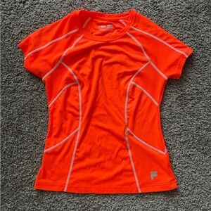Orange with white stitching top